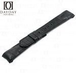 Custom handmade Replacement Black Alligator leather strap for Corum Admirals Cup watch band