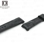 Custom handmade Replacement Black Alligator leather strap for Corum Admirals Cup watch band