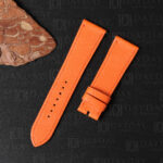 Custom handmade Single tour replacement calfskin Orange leather watch bands for Hermes straps (2)