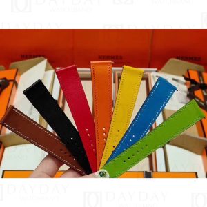 Custom handmade Single tour replacement calfskin leather watchbands for Hermes straps