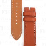 Custom handmade Single tour replacement brown calfskin leather watch bands for Hermes straps