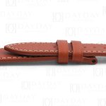 Custom handmade Single tour replacement calfskin leather brown watchbands for Hermes Cape Cod, Heure H, Arceau straps for sale aftermarket