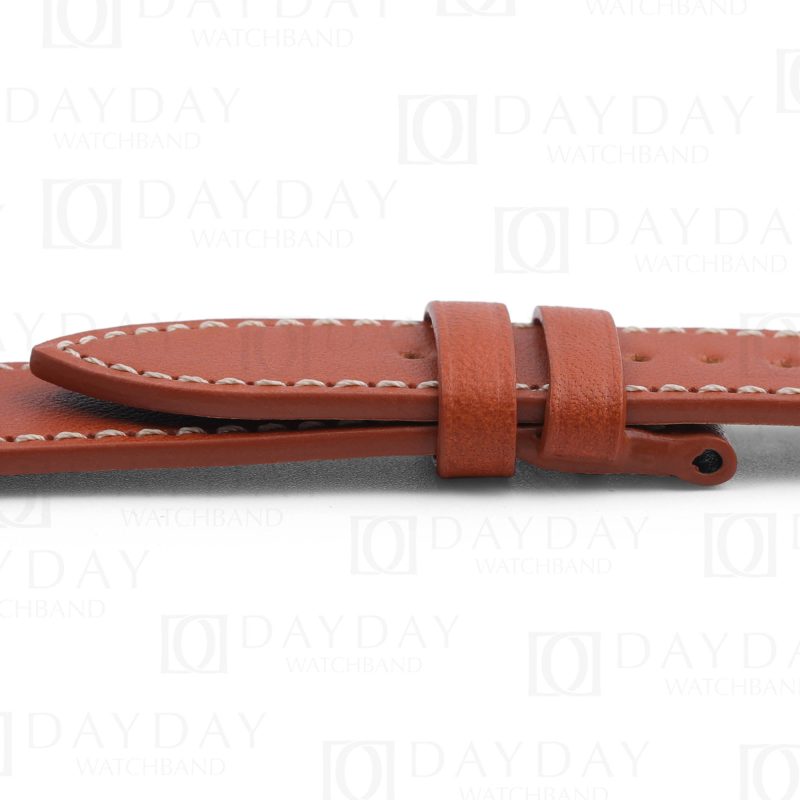 Custom handmade Single tour replacement calfskin leather brown watchbands for Hermes Cape Cod, Heure H, Arceau straps for sale aftermarket
