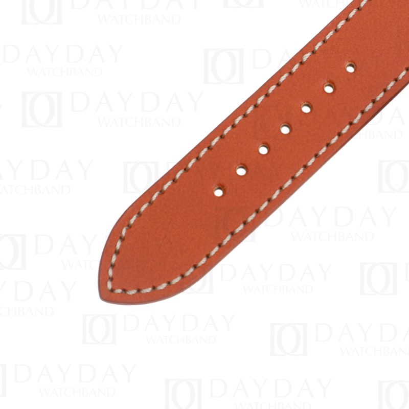 Custom handmade Single tour replacement calfskin leather brown watchbands for Hermes Cape Cod, Heure H, Arceau straps for sale aftermarket