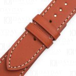 Custom handmade Single tour replacement calfskin leather brown watchbands for Hermes Cape Cod, Heure H, Arceau straps for sale aftermarket