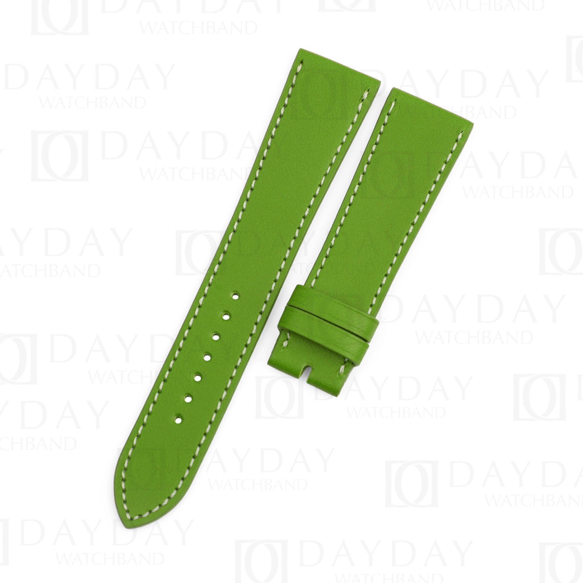 Custom handmade Single tour replacement green calfskin leather watchbands for Hermes straps