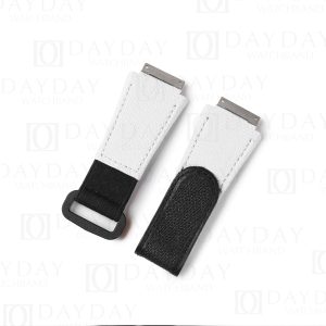 Custom handmade White rubber nylon canvas watchbands for Richard Miller strap