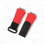 Custom handmade replacement Red rubber nylon canvas watchband for Richard Miller strap replacement