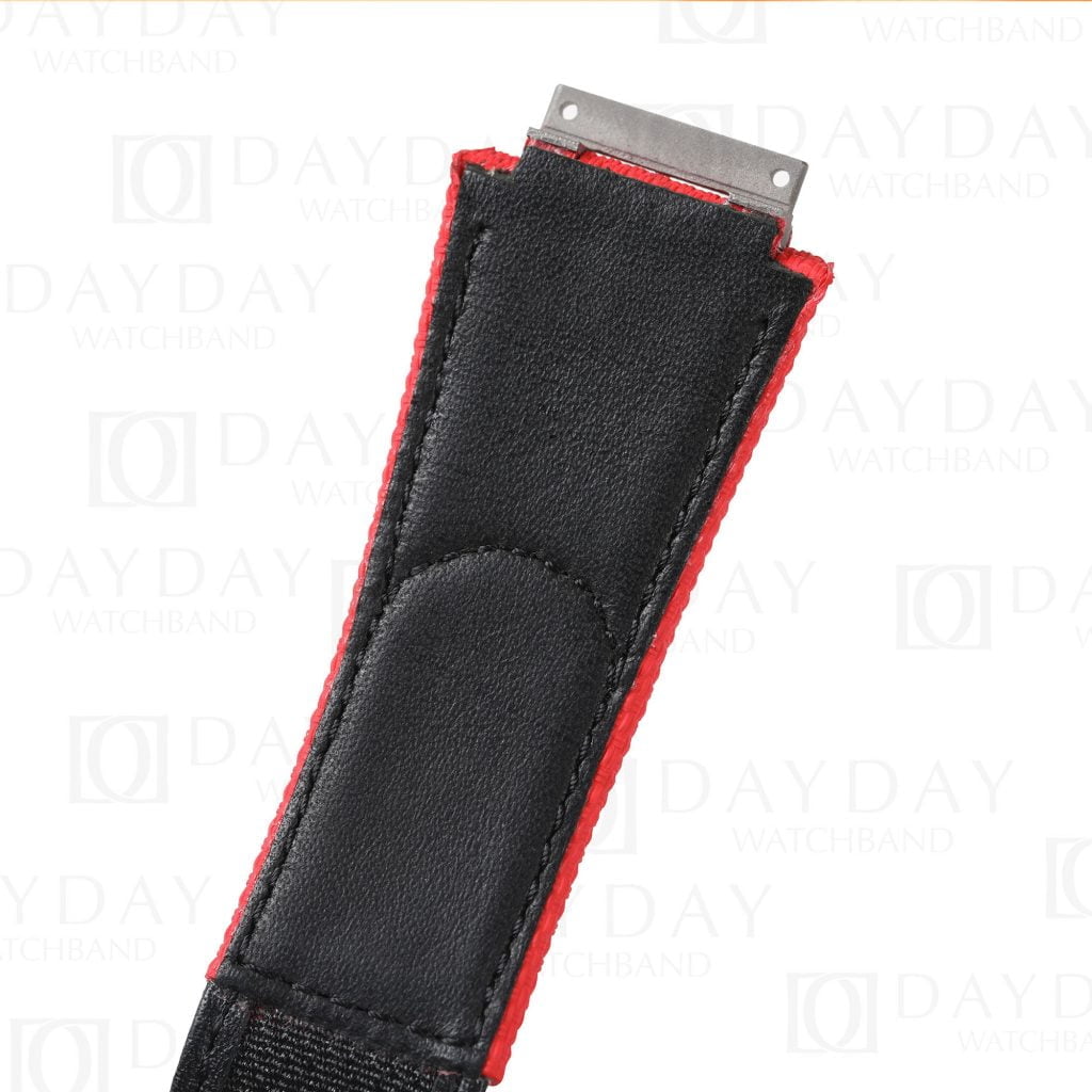 Custom handmade replacement rubber nylon canvas watchband for Richard Miller strap replacement