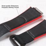 Custom handmade rubber nylon canvas watchband for Richard Miller strap
