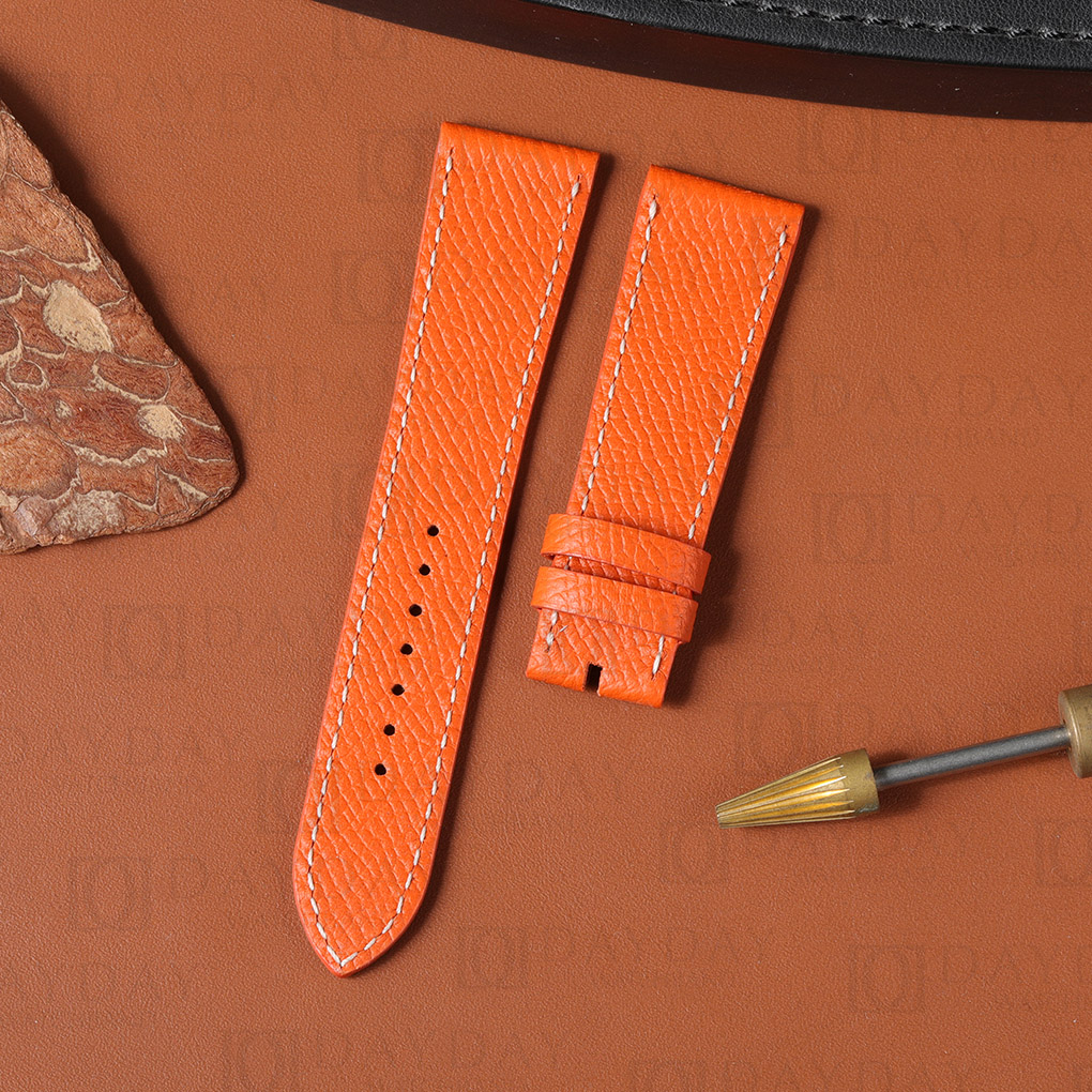 Single wrap epsom leather watch strap for Hermes (Multi-colors) 1 Custom handmade single tour replacement Epsom leather sport band watchband for Hermes Cape Cod Heure H leather strap (6)