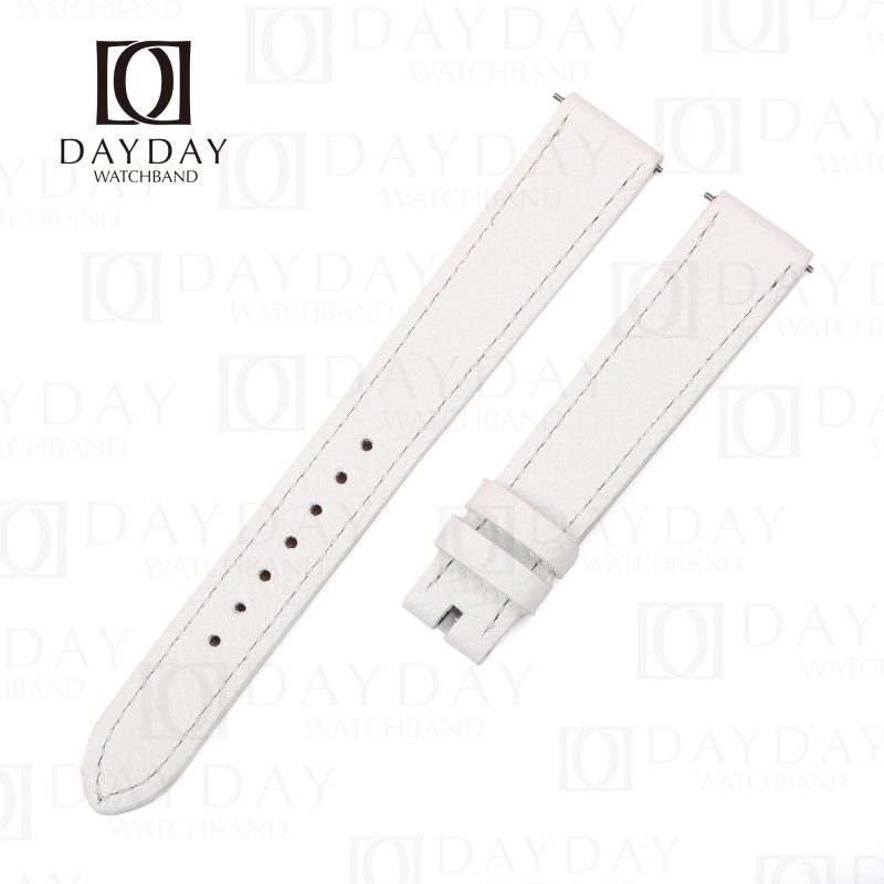Custom handmade single tour replacement White sport band watchband for Hermes Cape Cod Heure H leather strap