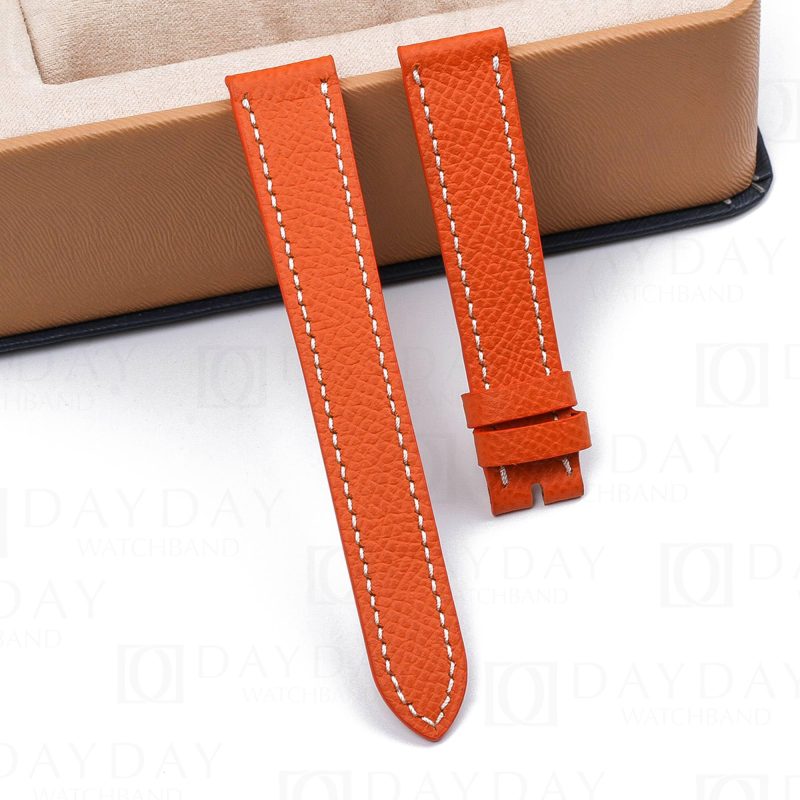 Custom handmade single tour replacement sport band watch band for Hermes Cape Cod Heure H leather strap