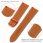 Custom handmade single tour replacement sport band watchband for Hermes Cape Cod Heure H leather strap