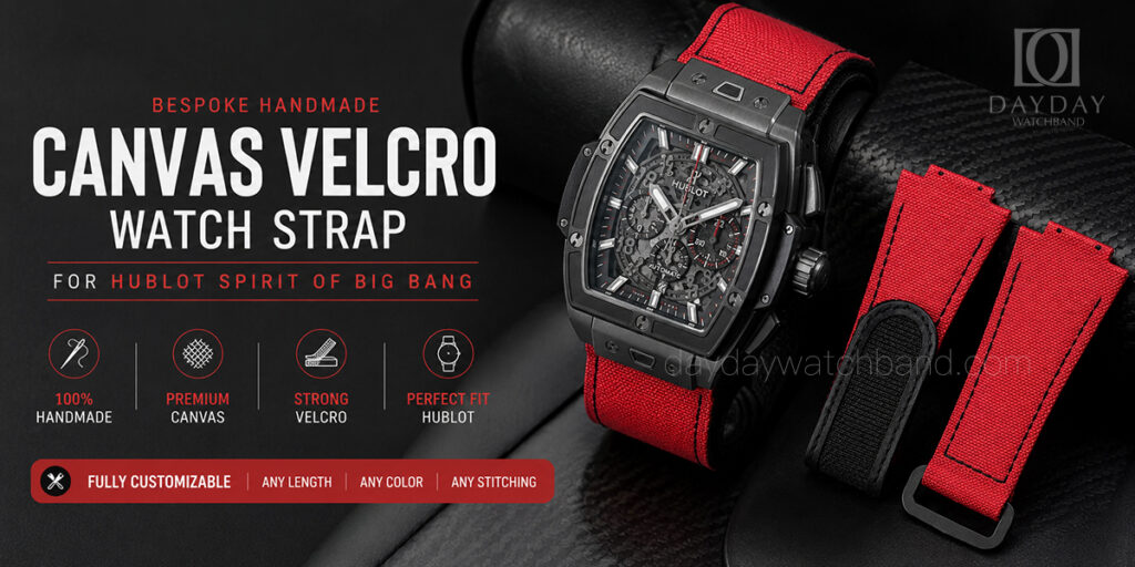 Custom-handmade-velcro-loop-straps-for-Hublot-Spirit-of-Big-Bang.