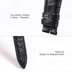 Custom replacement ailligator leather watchband for Breguet Tradition strap