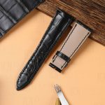 Custom replacement ailligator leather watch band for Breguet Tradition strap