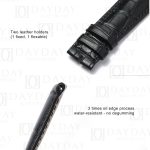 Custom replacement black alligator leather watchbands for Jaeger LeCoultre JLC Rendez-Vous Reverso straps