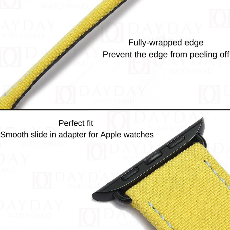 Custom replacement canvas nylon watchbands for Apple watches