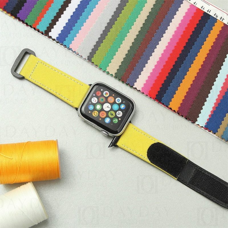 Custom handmade replacement canvas nylon watch band for Apple strap watch