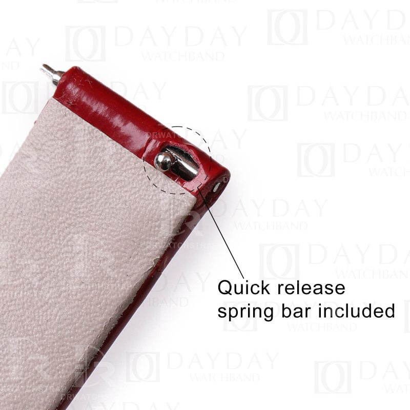 Custom replacement red alligator watch band for Piaget Possession Women straps