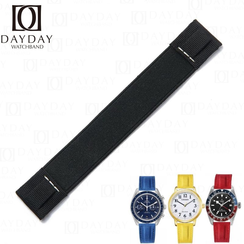 20mm 21mm 22mm Elastic watchband canvas nylon elastic strap for Rolex Omega Blancpain Patek Philippe straps