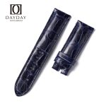 Handmade Alligator Crocodile Blue leather straps for Panerai replacement watch band