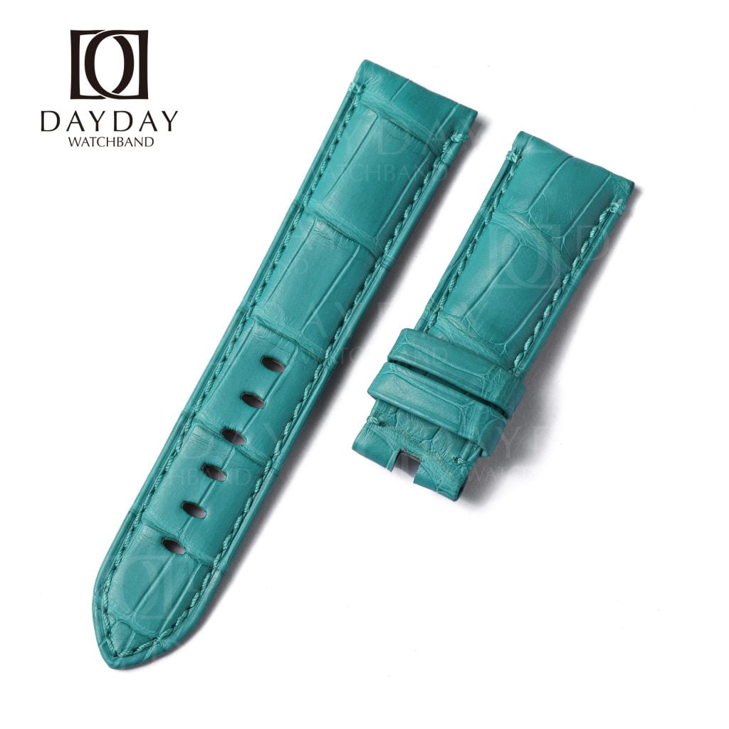 Handmade Alligator Crocodile Tiffany Blue leather straps for Panerai replacement watch band