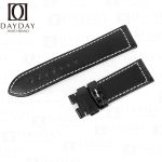 Handmade Alligator Crocodile black leather strap for Panerai replacement watch bands