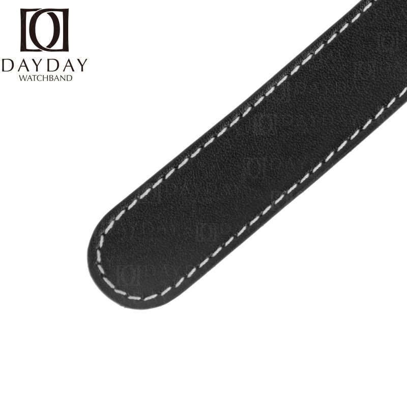 Handmade Black Leather Strap for Oris Aviation BC4 watch bands 20mm 21mm 22mm