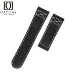 Handmade Black Leather Strap for Oris Aviation BC4 watch bands 20mm 21mm 22mm