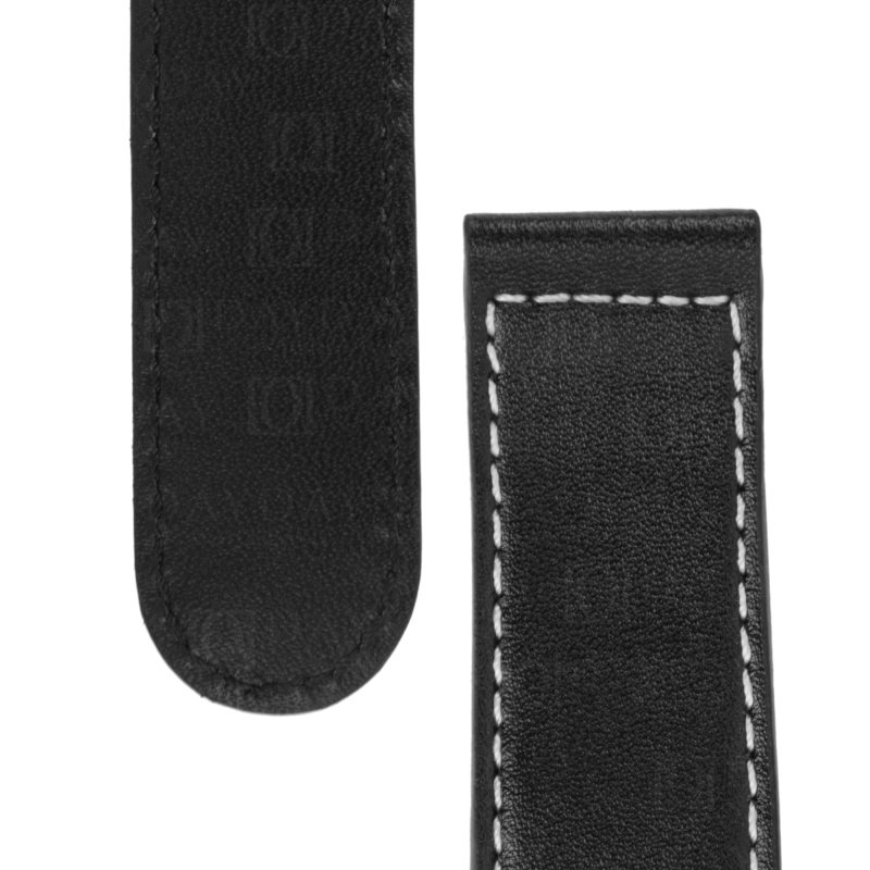 Handmade Black Leather Strap for Oris Aviation BC4 watch band 20mm 21mm 22mm