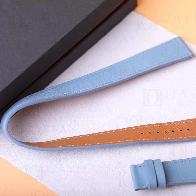 Hermes Double wrap Baby blue calfskin leather watch strap handmader replacement bands