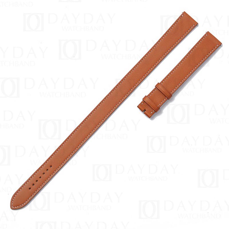Hermes Double wrap brown calfskin leather watch strap handmader replacement band