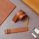 Hermes Cape Cod, Heure H, Arceau Double wrap calfskin leather watch straps handmade replacement band for sale