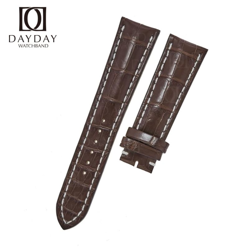 Personalized brown handmade real crocodile leather watch bands replacement for Breitling Bentley Navitimer Superocean luxury watch (2)