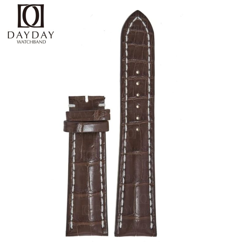 Personalized brown handmade real crocodile leather watch bands replacement for Breitling Bentley Navitimer Superocean luxury watch