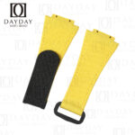 Yellow canvas nylon velcro strap watch band replacement for Hublot Spirit of Big Bang