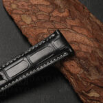 black crocodile leather watch band replacement for Panerai