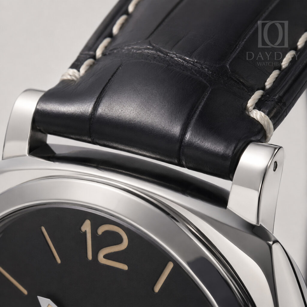 custom handmade crocodile strap for panerai