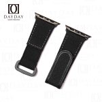 Custom replacement Apple straps Black canvas nylon watch bands for Apple straps