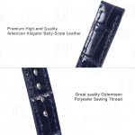 Custom replacement alligator dark blue watch strap for Cartier Must Colisée watch band