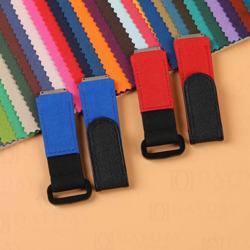 Custom replacement canvas velcro watch straps for Richard Mille band