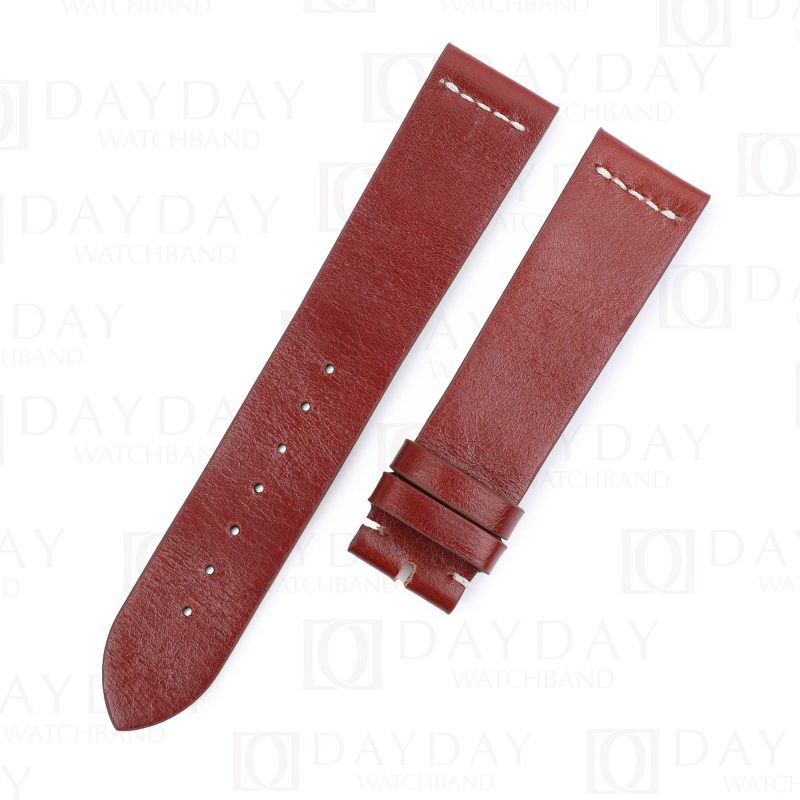 Cutsom red vintage sude leather replacement watchband for Rolex Hermes Omega straps