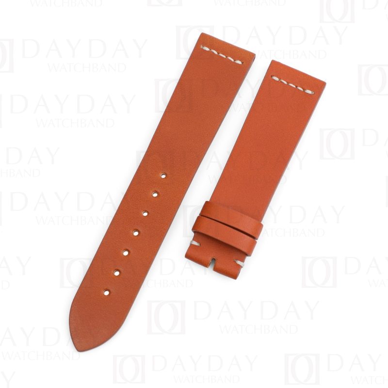 Cutsom orange vintage sude leather replacement watch band for Rolex Hermes Omega straps