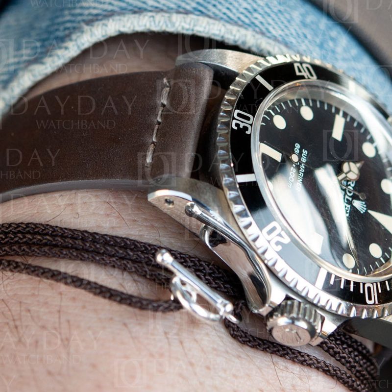 Cutsom vintage sude leather replacement watchband for Rolex Hermes Omega strap