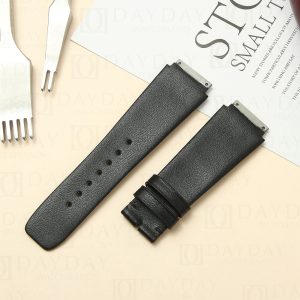 Black calfskin leather watchband custom strap for Richard Mille RM005 007 010 011 016 030 035 055 067