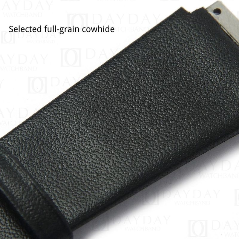 Black calfskin leather watch band custom strap for Richard Mille RM005 007 010 011 016 030 035 055 067