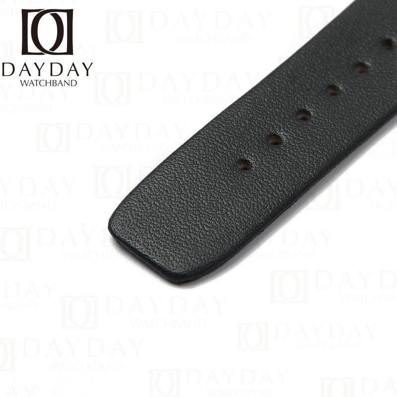 Black calfskin leather watch bands custom strap for Richard Mille RM005 007 010 011 016 030 035 055 067