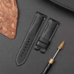 Buy Handmade Alligator Crocodile black leather straps for Panerai replacement watch strap (1)